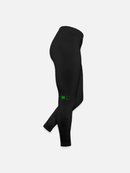 Glück beginnt im Kopf - Frauen Jersey Leggings - Schwarz - Rechts