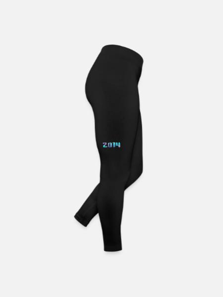 Geburtstagsgeschenk 2014 Jahrgang 2014 Retro 2014 - Frauen Jersey Leggings - Schwarz - Rechts