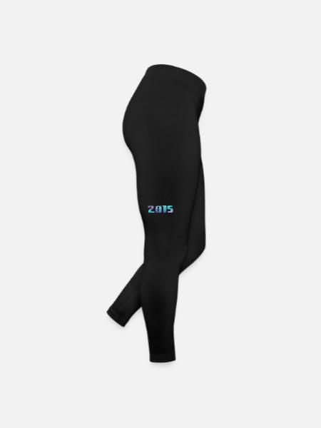 Cadeau Anniversaire 2015 Millésime 2015 Rétro 2015 - Legging en jersey Femme - noir - Droite