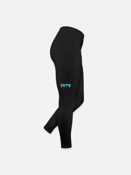 Cadeau Anniversaire 1979 Millésime 1979 Rétro 1979 - Legging en jersey Femme - noir - Droite