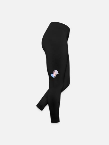 Duo Pastel Yellow Pink - Women’s Jersey Leggings - black - Right