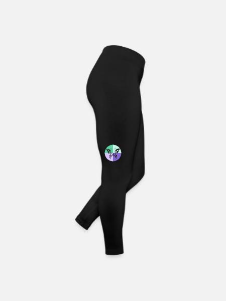 Butterfly Quartet Green Purple - Women’s Jersey Leggings - black - Right