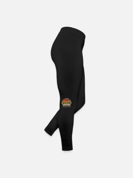 Né en 2006 - Vintage 2006 Anniversaire Rétro - Legging en jersey Femme - noir - Droite