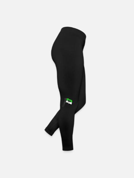Schützenfest Fahne - Die Tradition lebt - Frauen Jersey Leggings - Schwarz - Rechts
