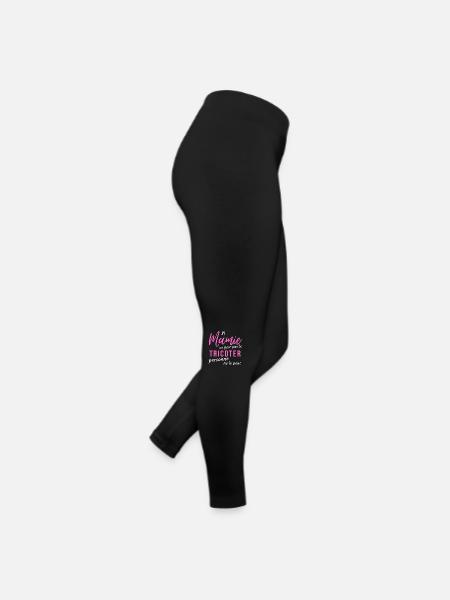 Si Mamie ne peut pas le tricoter - Legging en jersey Femme - noir - Droite