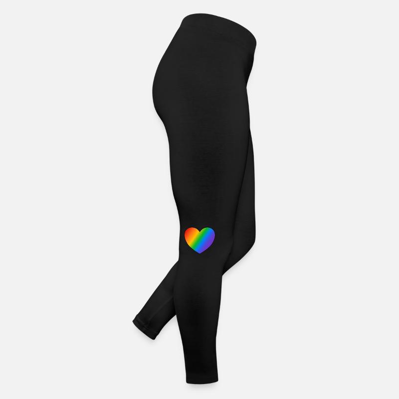 Rainbow heart pride flag Women’s Jersey Leggings