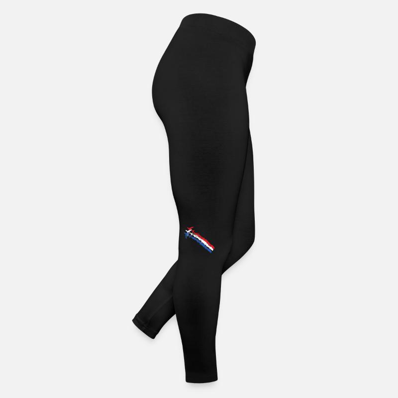 Drapeau français bleu blanc rouge avions armée Legging en jersey Femme