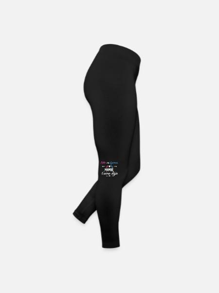 Fille ou garcon mamie t'aime déja Baby Shower - Legging en jersey Femme - noir - Droite