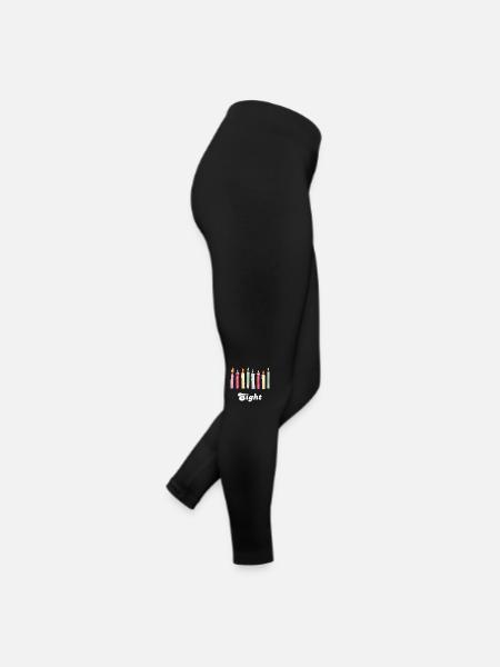 8th Anniversary Candle - Women’s Jersey Leggings - black - Right