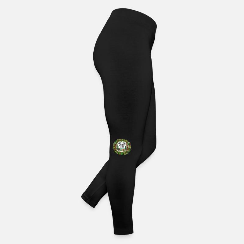 Wandern Sie mehr, machen Sie sich weniger Sorgen Frauen Jersey Leggings
