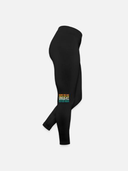 Faulenzer Langschläfer Motivation - Frauen Jersey Leggings - Schwarz - Rechts