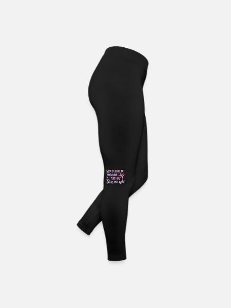 Turnen Mädchen Gymnastik Turnanzug Turnerin - Frauen Jersey Leggings - Schwarz - Rechts