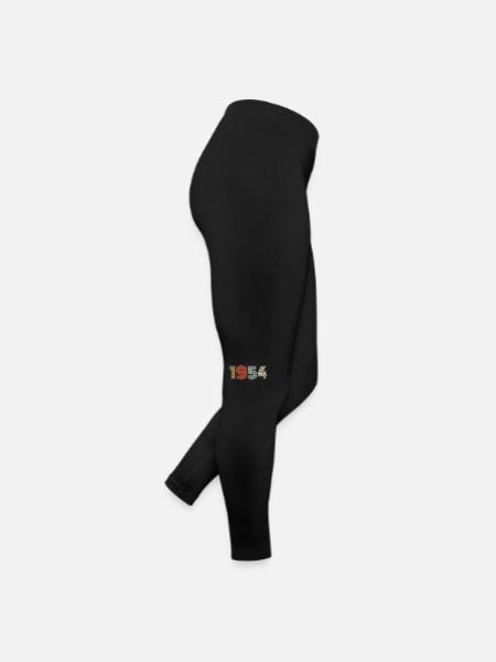 1954 Retro Jahrgang - Frauen Jersey Leggings - Schwarz - Rechts