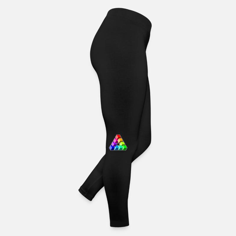 Triangle Colored Cubes Women’s Jersey Leggings