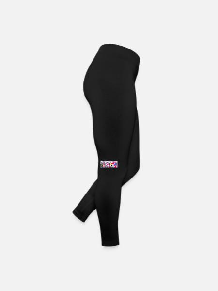 Retro Pop Art 80 Jahre Design - Frauen Jersey Leggings - Schwarz - Rechts