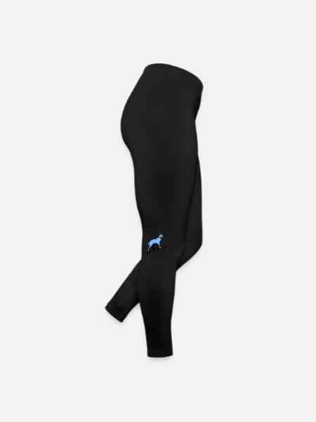 wolf wolf - Frauen Jersey Leggings - Schwarz - Rechts
