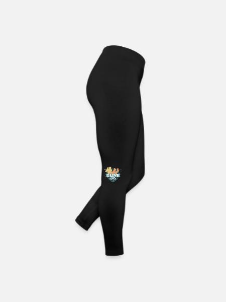 I Live for the Battle Paintball Tactical Player - Frauen Jersey Leggings - Schwarz - Rechts