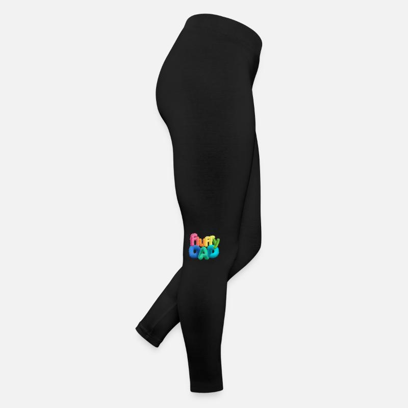 Fluffy Dad – Colorful, Fluffy Typography Women’s Jersey Leggings