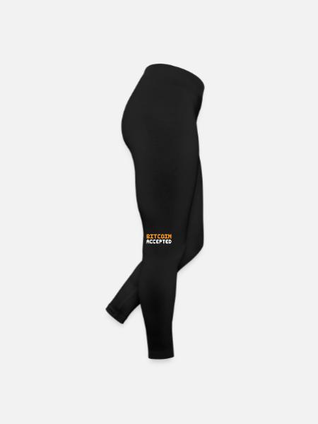 Bitcoin accepté - Legging en jersey Femme - noir - Droite