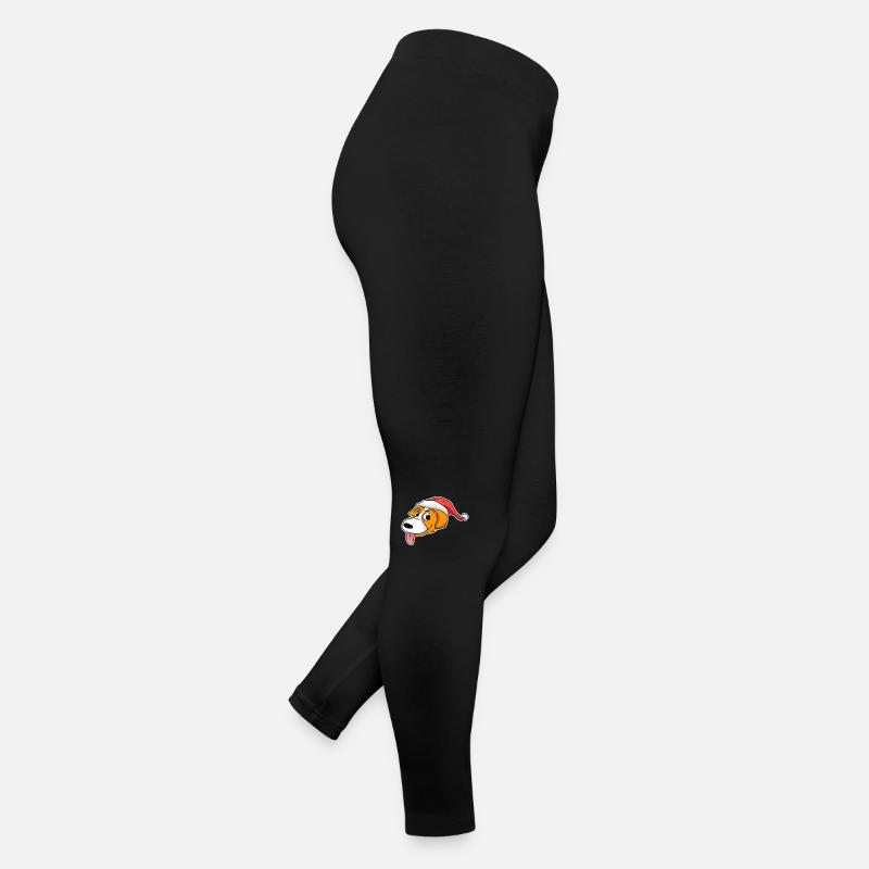 Chapeau de tête de chien de Noël Legging en jersey Femme