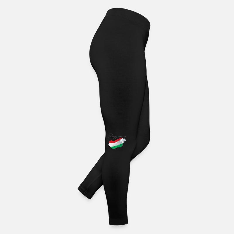 Hungary flag in Hungary map HU Women’s Jersey Leggings