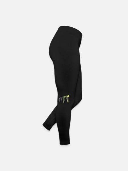 crazy dog lady quote - Women’s Jersey Leggings - black - Right