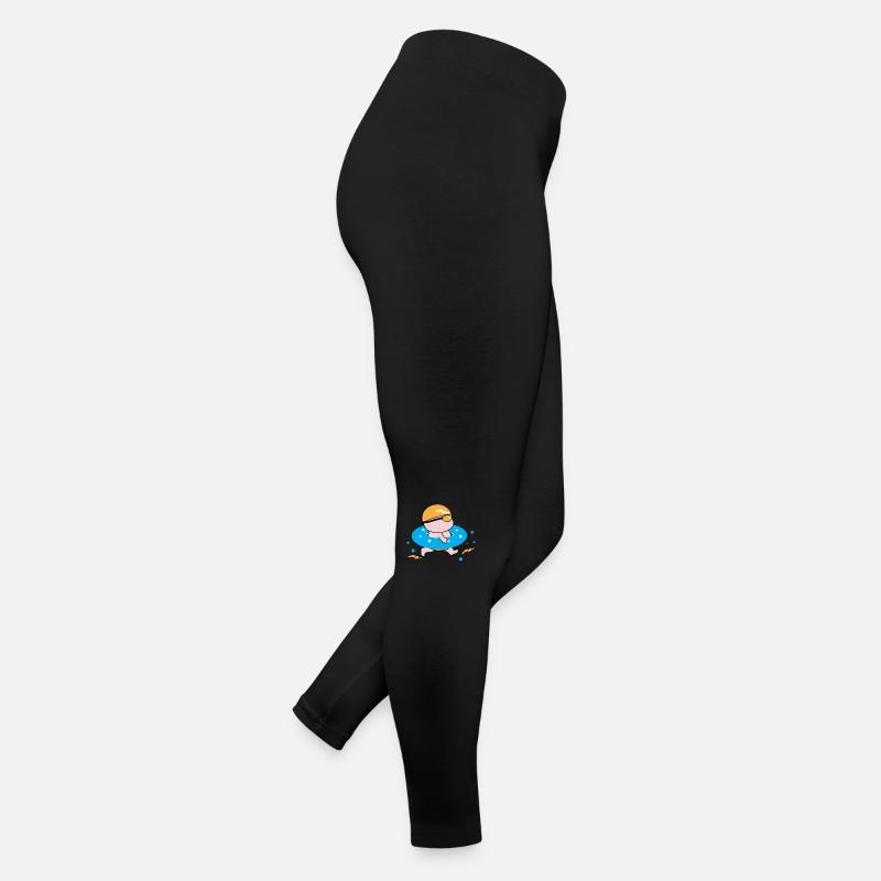 Un garçon heureux aime nager Legging en jersey Femme