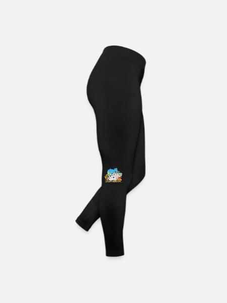 Kuh - Frauen Jersey Leggings - Schwarz - Rechts