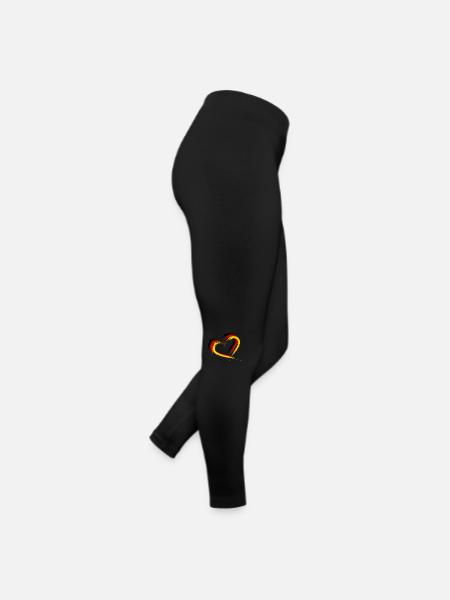 Flagge Deutschlands Farben Fahne - Frauen Jersey Leggings - Schwarz - Rechts