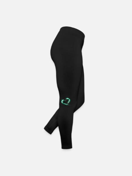 Nigeria - Frauen Jersey Leggings - Schwarz - Rechts