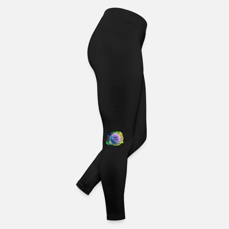 Flower - Women’s Jersey Leggings - black