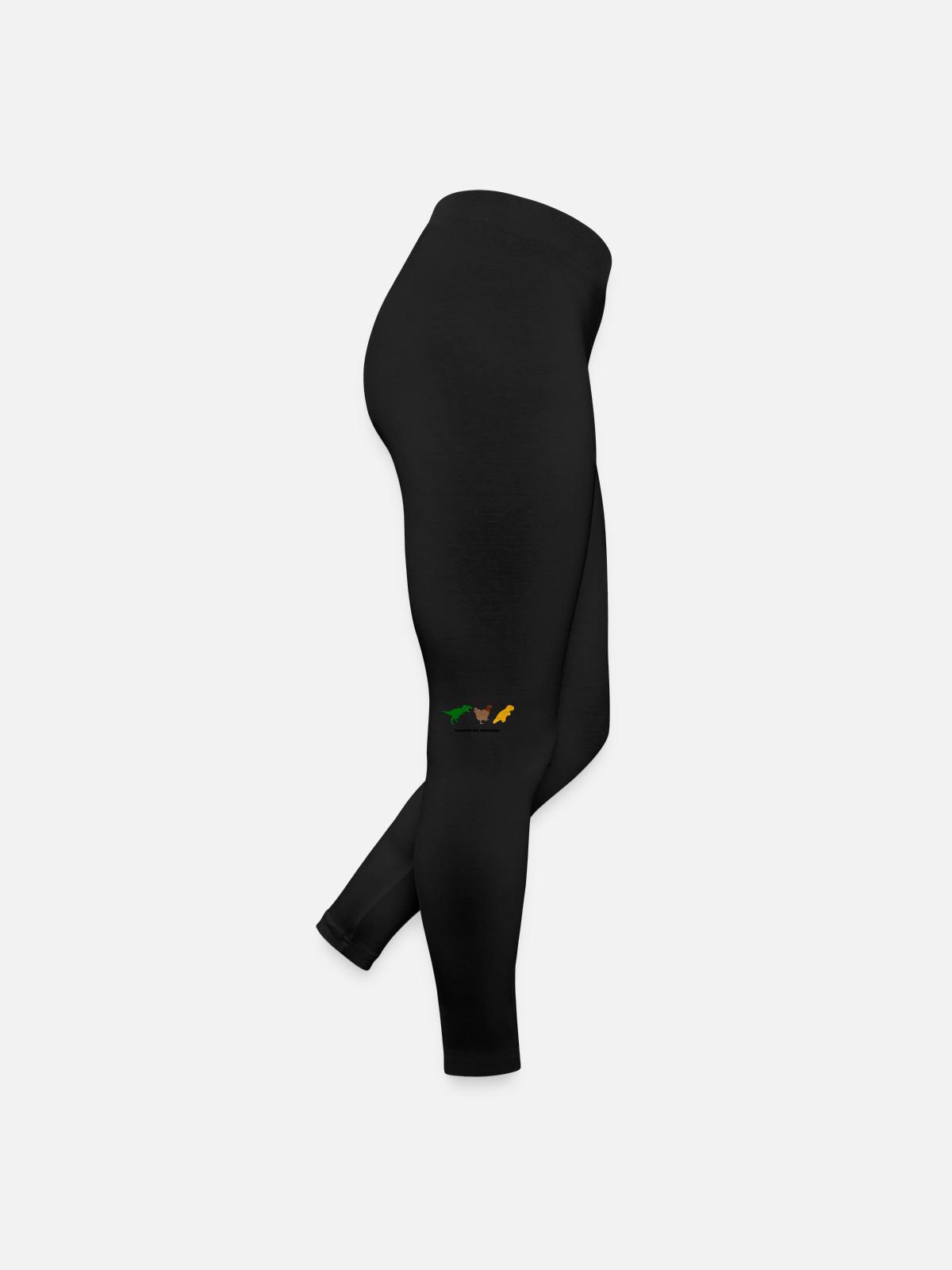 Evolution of dinosaurs - Women’s Jersey Leggings - black - Right