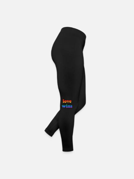 L’amour gagne - Legging en jersey Femme - noir - Droite