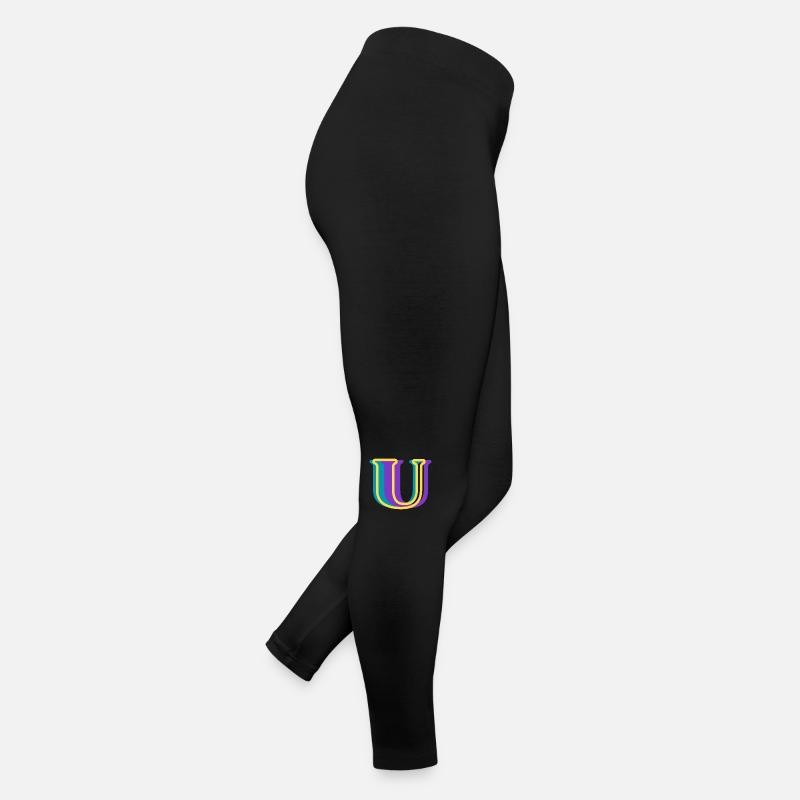 Multicolored letter u Women’s Jersey Leggings