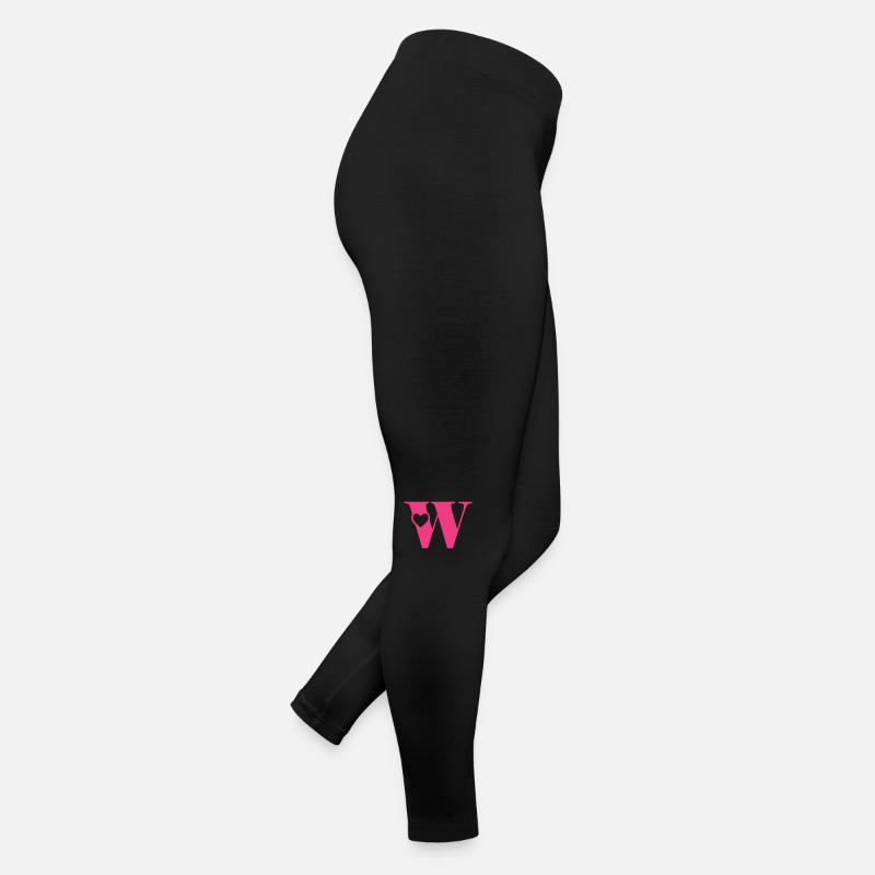 Lettre w Lettre initiale avec coeur Legging en jersey Femme