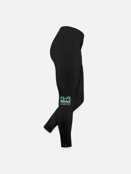 humor peace movement happy joke child family love - Frauen Jersey Leggings - Schwarz - Rechts