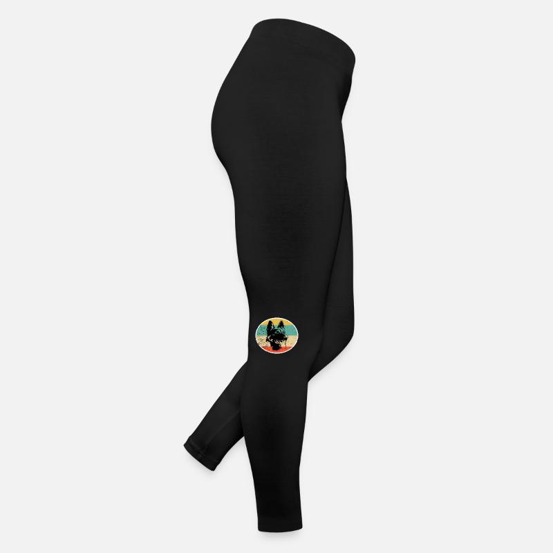 German Shepherd Dog Retro Women’s Jersey Leggings