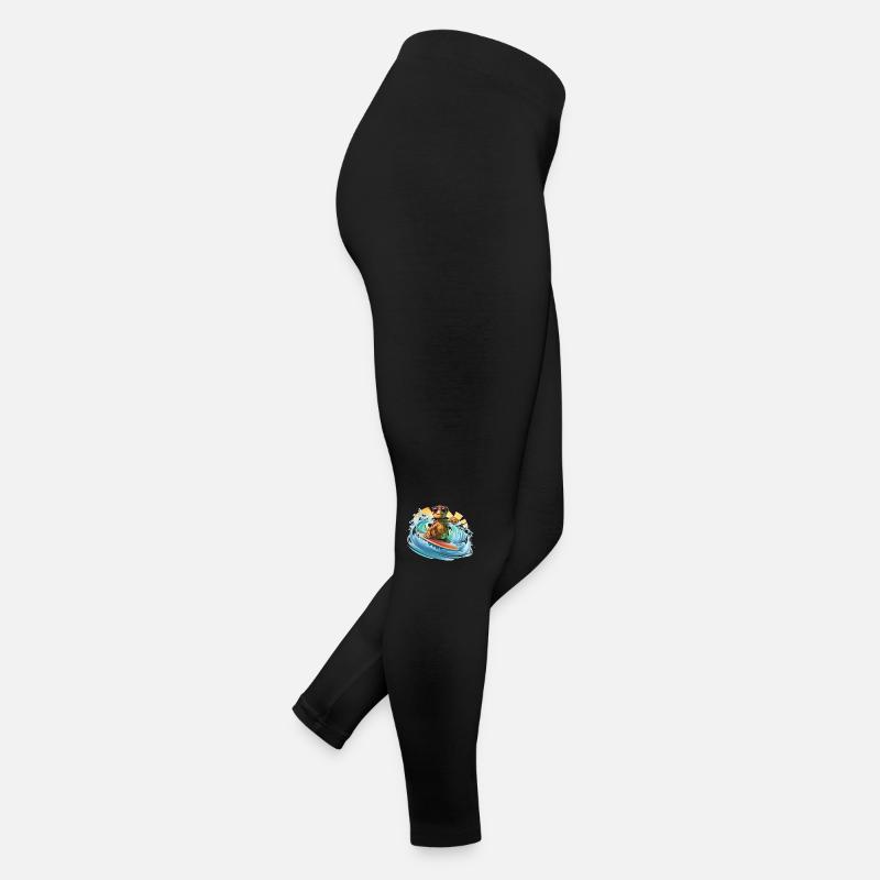 Surfende Schildkröte Frauen Jersey Leggings