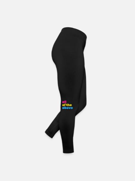 Pansexueller Stolz Alle oben genannten LGBTQ-Pan-Flaggen - Frauen Jersey Leggings - Schwarz - Rechts