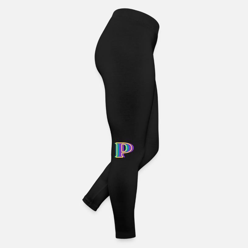 Multicolored letter p Women’s Jersey Leggings