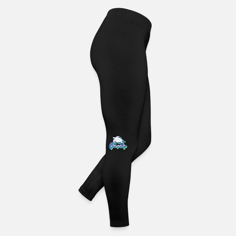 Paradise Found: Tropical Turtle Design Women’s Jersey Leggings