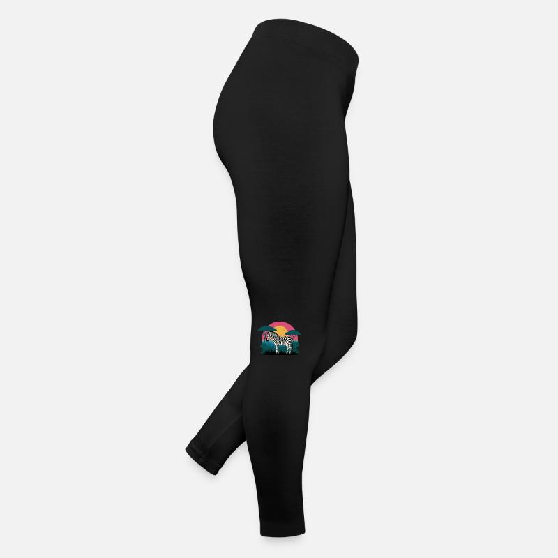 Zèbre du coucher de soleil Legging en jersey Femme