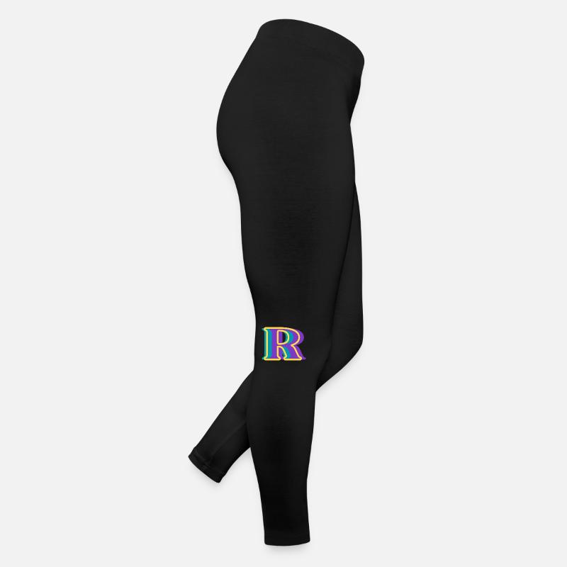 Lettre r multicolore Legging en jersey Femme