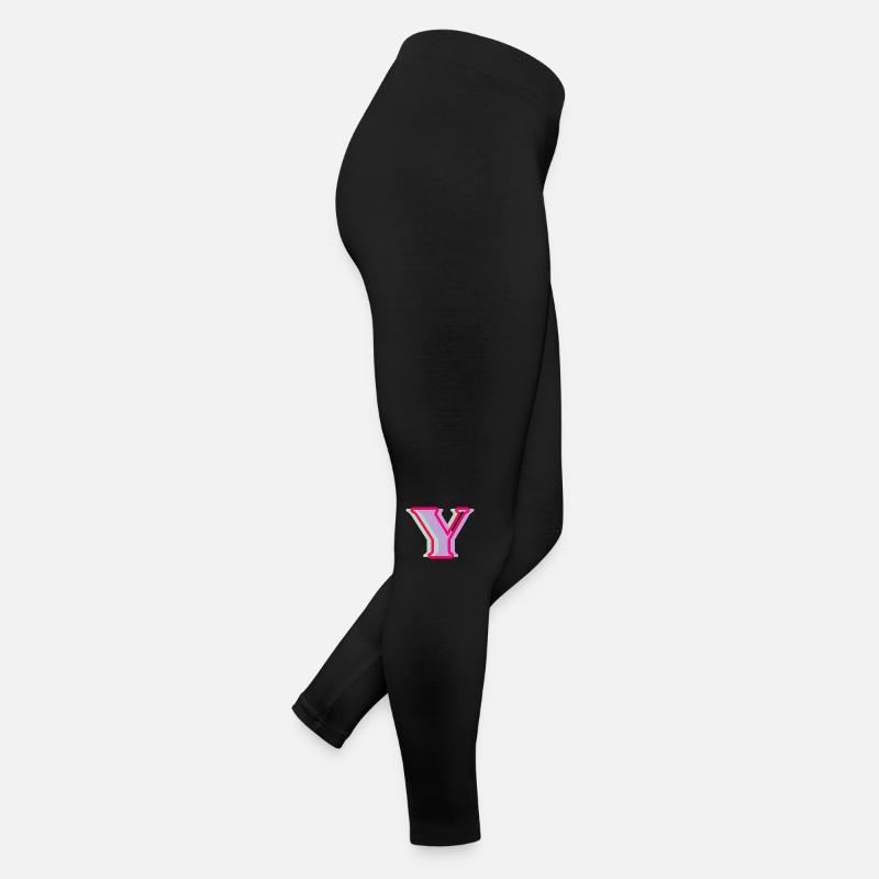 Lettre y multicolore Legging en jersey Femme
