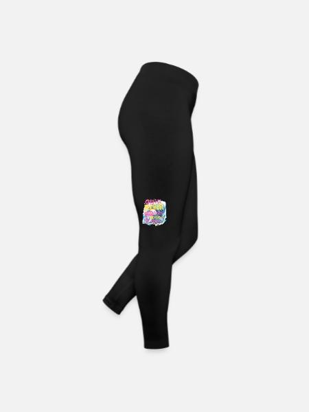 NEVER GIVE UP - Women’s Jersey Leggings - black - Right
