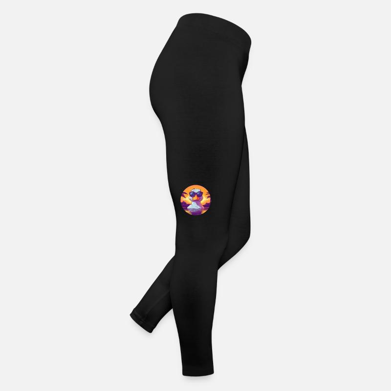 Cool duck - duck with sunglasses, palm tree and Women’s Jersey Leggings