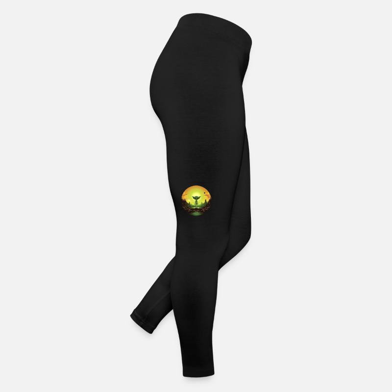 Alien sunset on alien planet Women’s Jersey Leggings