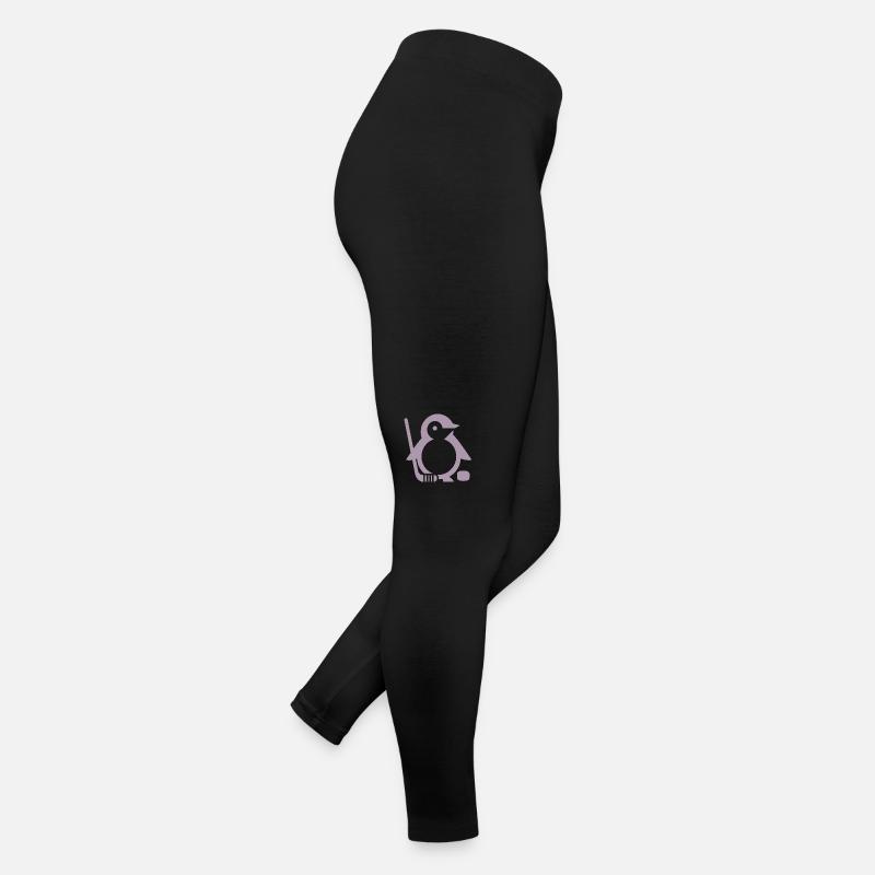 Minimalistischer Pinguin Eishockeyspieler - Frauen Jersey Leggings