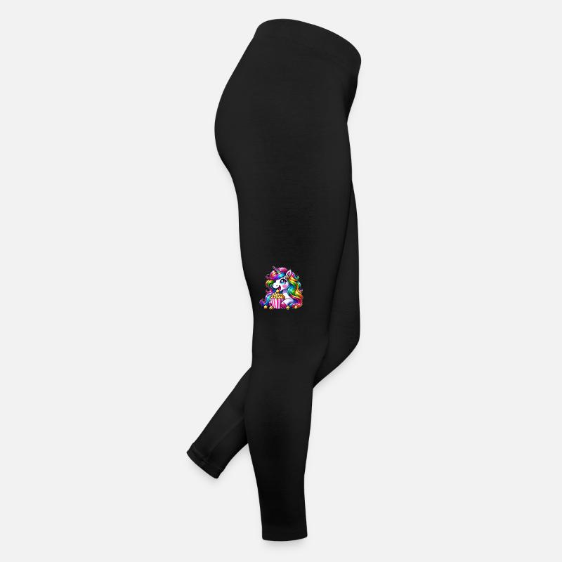 Licorne Popcorn Carnaval, Costume Arc-en-ciel Legging en jersey Femme