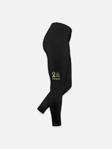 En mars, nous portons du jaune, sensibilisation à l’endométriose - Legging en jersey Femme - noir - Droite